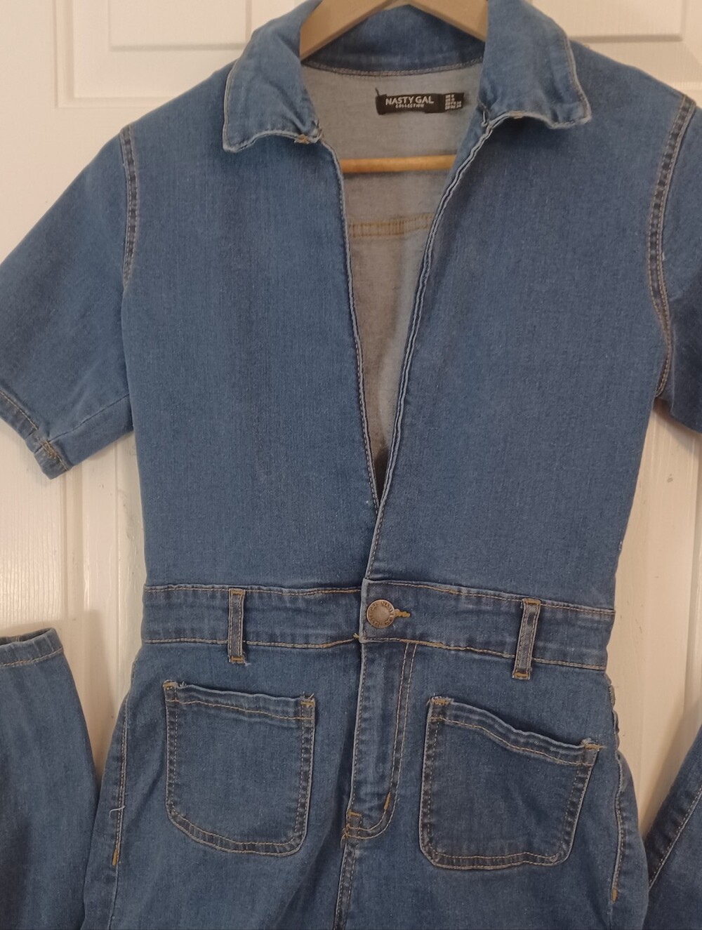 Nasty Gal Boiler Suit Romper Sz 4 - Picture 3 of 8